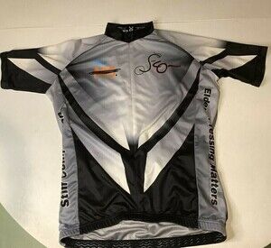 Men's Vomax Cycling Stiff Competition Shirt Jersey Size Medium Grey Black